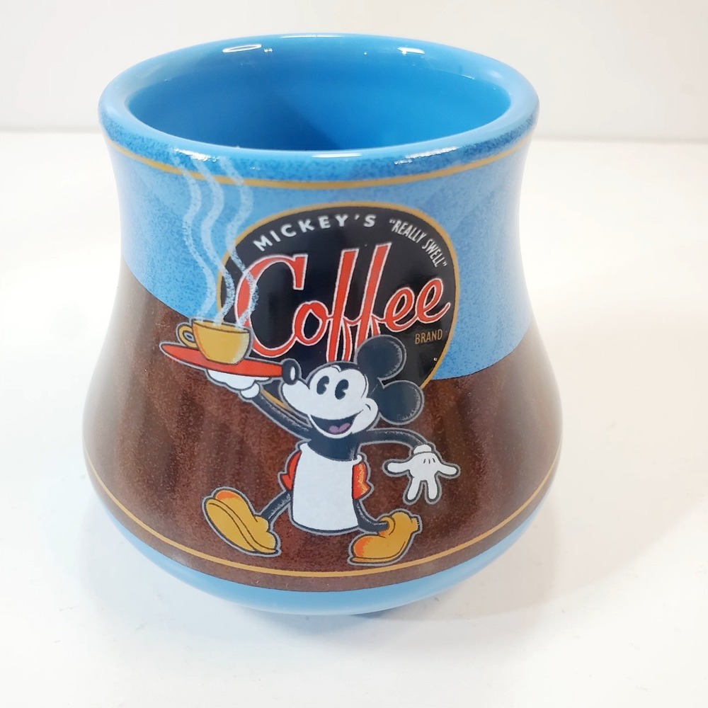 Mickey's Really Swell Coffee Brand Mug Cup Disney Theme Perks Parks No Handle